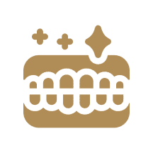 Shiny tooth illustration on black background