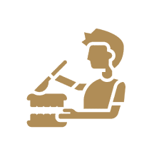 Pastry chef logo silhouette