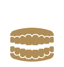 Illustration of teeth on black background