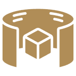 Abstract logo with cube and arch