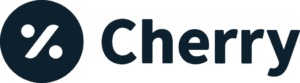 Cherry logo, which is a black circle with the word "cherry" written in white against a white background
